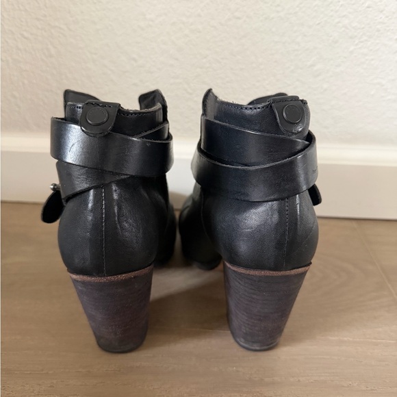 Rag & Bone Black Leather Ankle Booties - Picture 5 of 7